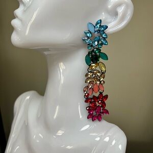 Multicolor Crystal Drop Earrings